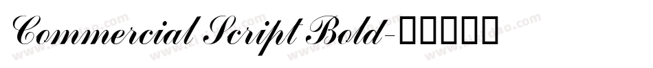 Commercial Script Bold字体转换